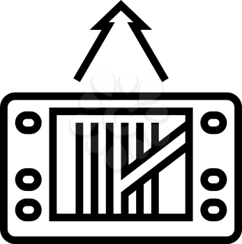 gps navigation device line icon vector. gps navigation device sign. isolated contour symbol black illustration