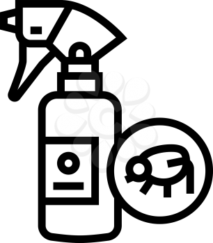 flea spray line icon vector. flea spray sign. isolated contour symbol black illustration