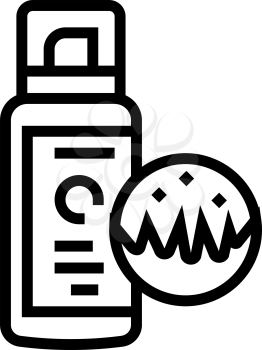 spray for animal wool line icon vector. spray for animal wool sign. isolated contour symbol black illustration