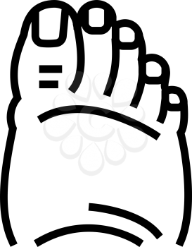 fatty foot edema line icon vector. fatty foot edema sign. isolated contour symbol black illustration