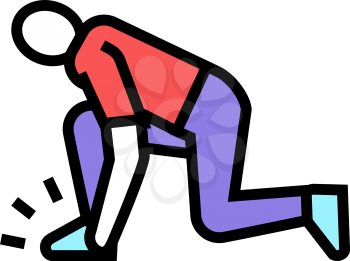 human leg pain gout symptom color icon vector. human leg pain gout symptom sign. isolated symbol illustration