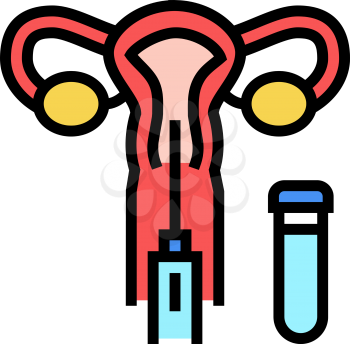 embryo transfer color icon vector. embryo transfer sign. isolated symbol illustration
