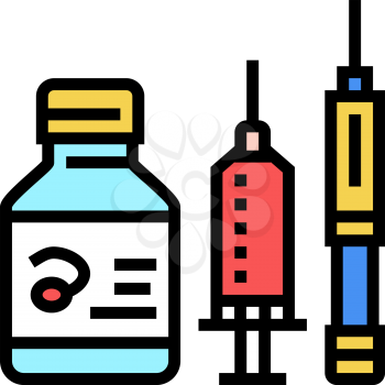 medicaments and preparations color icon vector. medicaments and preparations sign. isolated symbol illustration