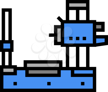 boring machine color icon vector. boring machine sign. isolated symbol illustration