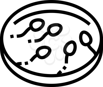 sperm preparation line icon vector. sperm preparation sign. isolated contour symbol black illustration