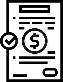 finance investment agreement line icon vector. finance investment agreement sign. isolated contour symbol black illustration
