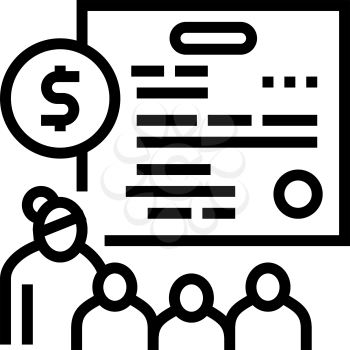 large family children allowance line icon vector. large family children allowance sign. isolated contour symbol black illustration