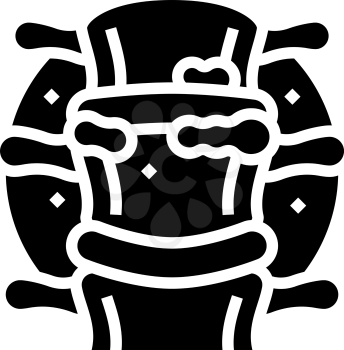 ridge gout glyph icon vector. ridge gout sign. isolated contour symbol black illustration