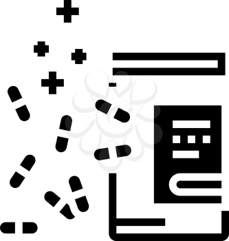 medicaments gout treatment glyph icon vector. medicaments gout treatment sign. isolated contour symbol black illustration