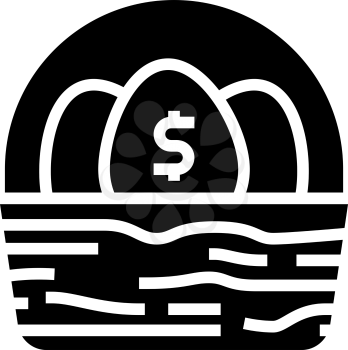 diversification money glyph icon vector. diversification money sign. isolated contour symbol black illustration