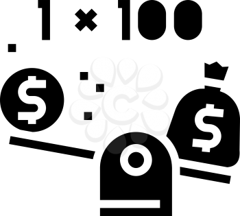 leverage help glyph icon vector. leverage help sign. isolated contour symbol black illustration
