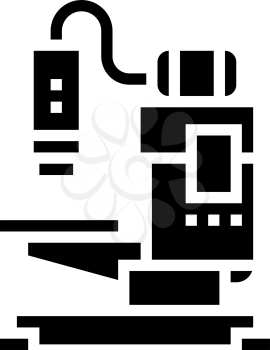 welding apparatus glyph icon vector. welding apparatus sign. isolated contour symbol black illustration