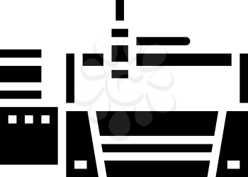 laser apparatus glyph icon vector. laser apparatus sign. isolated contour symbol black illustration