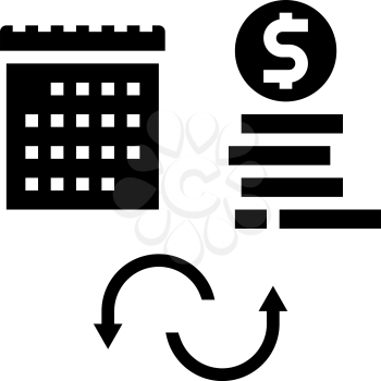 social security benefit allowance glyph icon vector. social security benefit allowance sign. isolated contour symbol black illustration