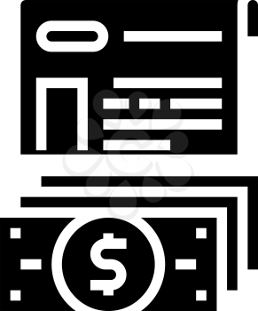 issue of allowance glyph icon vector. issue of allowance sign. isolated contour symbol black illustration