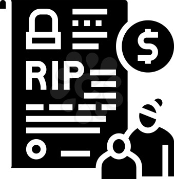 loss of breadwinner allowance glyph icon vector. loss of breadwinner allowance sign. isolated contour symbol black illustration