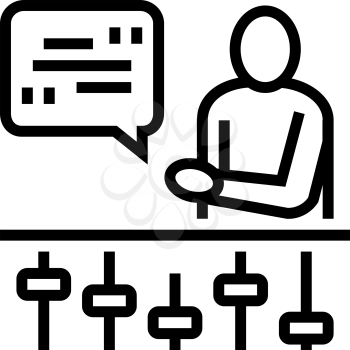 skill management line icon vector. skill management sign. isolated contour symbol black illustration