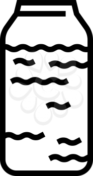 colostrum bottle line icon vector. colostrum bottle sign. isolated contour symbol black illustration