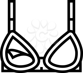 nursing bra line icon vector. nursing bra sign. isolated contour symbol black illustration