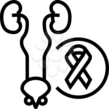 genitourinary system disease line icon vector. genitourinary system disease sign. isolated contour symbol black illustration