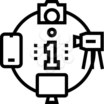 mass media line icon vector. mass media sign. isolated contour symbol black illustration