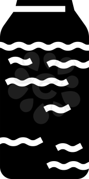 colostrum bottle glyph icon vector. colostrum bottle sign. isolated contour symbol black illustration
