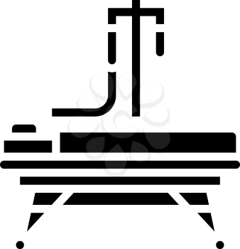 resuscitation stretcher glyph icon vector. resuscitation stretcher sign. isolated contour symbol black illustration