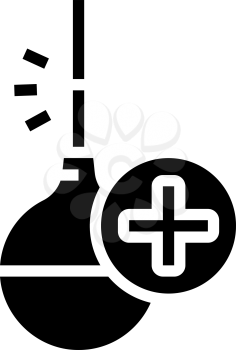 enema tool glyph icon vector. enema tool sign. isolated contour symbol black illustration