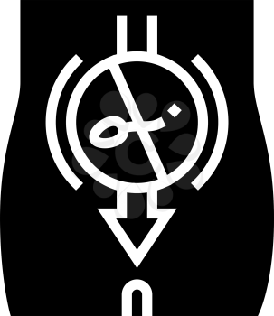 sperm sterilization glyph icon vector. sperm sterilization sign. isolated contour symbol black illustration
