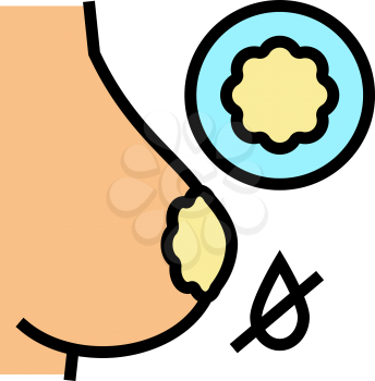 chest pad to keep milk from leaking color icon vector. chest pad to keep milk from leaking sign. isolated symbol illustration