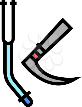 tracheal intubation tools color icon vector. tracheal intubation tools sign. isolated symbol illustration