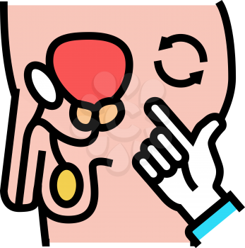 massage prostate color icon vector. massage prostate sign. isolated symbol illustration