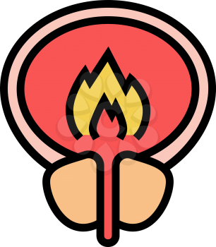 burning pain bladder color icon vector. burning pain bladder sign. isolated symbol illustration