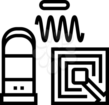 technology of rfid line icon vector. technology of rfid sign. isolated contour symbol black illustration