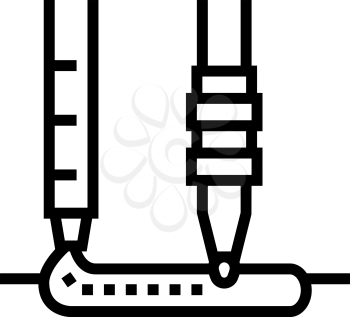 submerged arc welding line icon vector. submerged arc welding sign. isolated contour symbol black illustration