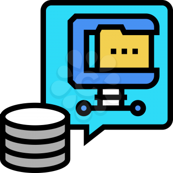 file compression digital processing color icon vector. file compression digital processing sign. isolated symbol illustration