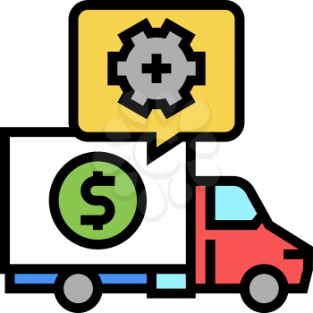 cost of logistics services color icon vector. cost of logistics services sign. isolated symbol illustration