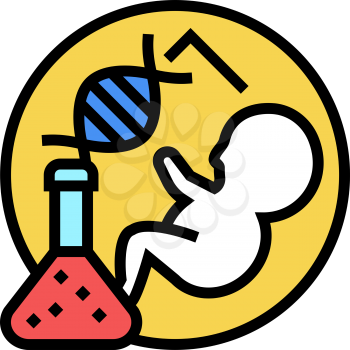 child birth genetic color icon vector. child birth genetic sign. isolated symbol illustration