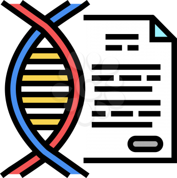 molecule genetic documentation color icon vector. molecule genetic documentation sign. isolated symbol illustration
