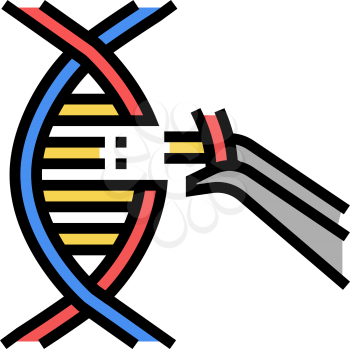 modification and construction genetic molecule color icon vector. modification and construction genetic molecule sign. isolated symbol illustration