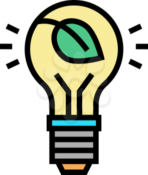 lightbulb energy saving color icon vector. lightbulb energy saving sign. isolated symbol illustration