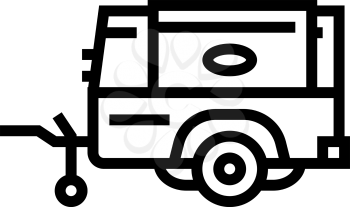 diesel air compressor line icon vector. diesel air compressor sign. isolated contour symbol black illustration