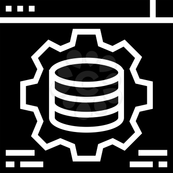 hardware solution digital processing glyph icon vector. hardware solution digital processing sign. isolated contour symbol black illustration