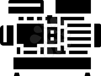 centrifugal air compressor glyph icon vector. centrifugal air compressor sign. isolated contour symbol black illustration