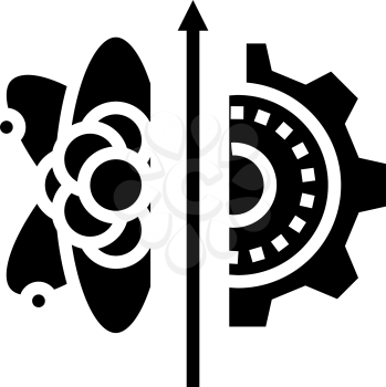 biology genetic process glyph icon vector. biology genetic process sign. isolated contour symbol black illustration
