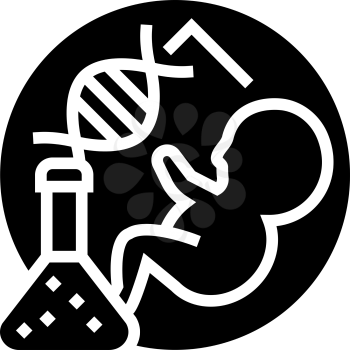 child birth genetic glyph icon vector. child birth genetic sign. isolated contour symbol black illustration