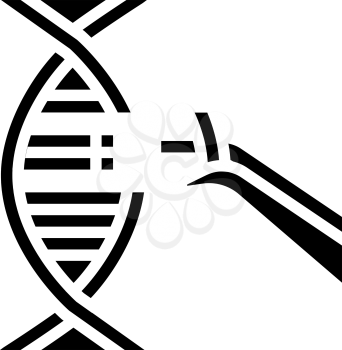 modification and construction genetic molecule glyph icon vector. modification and construction genetic molecule sign. isolated contour symbol black illustration