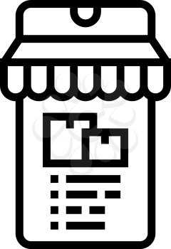 delivery shop department line icon vector. delivery shop department sign. isolated contour symbol black illustration