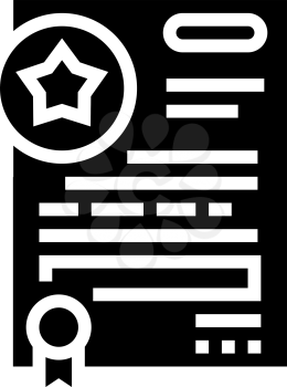 contract bonus glyph icon vector. contract bonus sign. isolated contour symbol black illustration