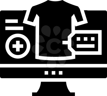 clothes shop department glyph icon vector. clothes shop department sign. isolated contour symbol black illustration